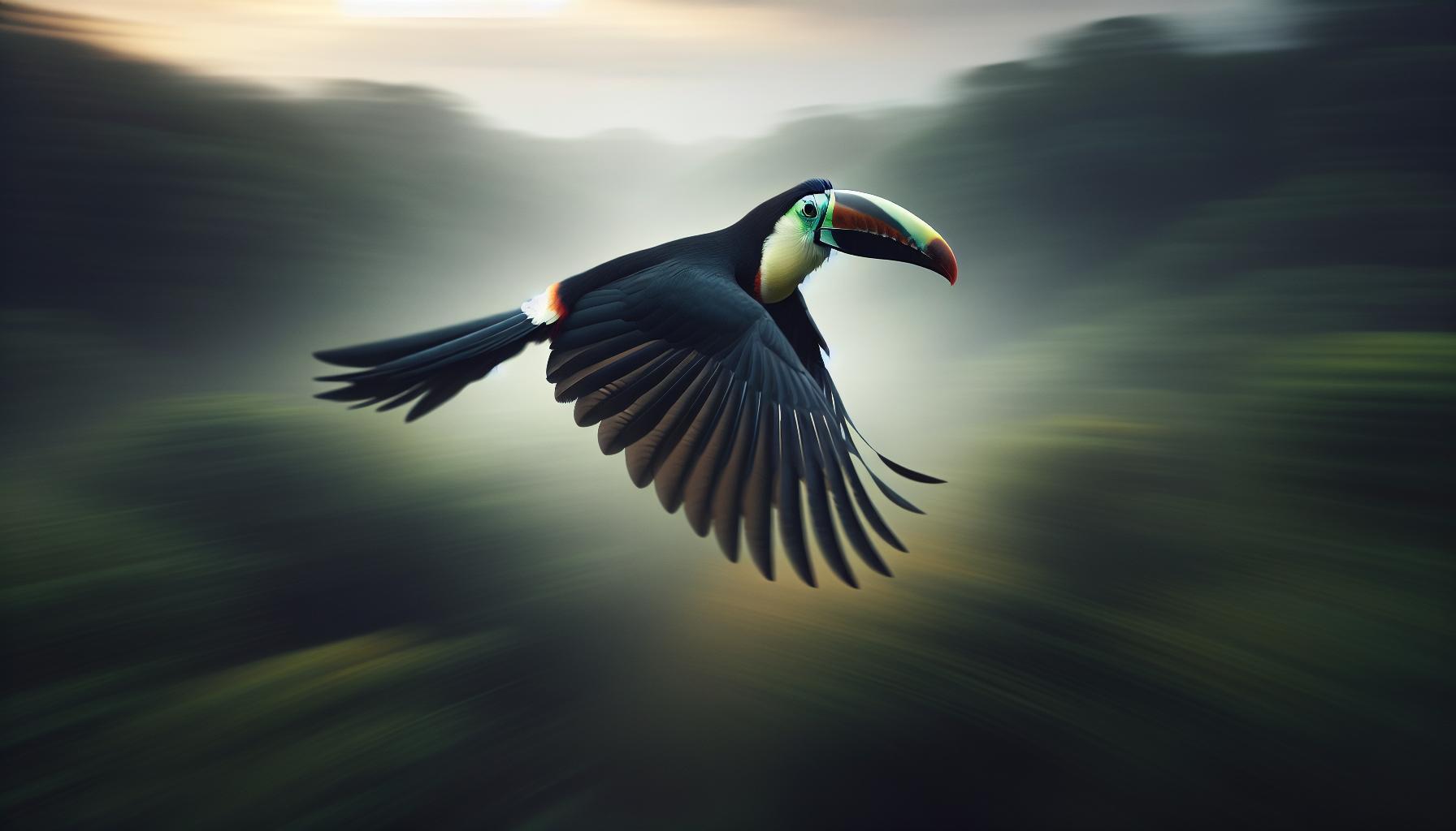 Flying Bio Tutorial How To Draw A Toucan Flying: Dynamic Pose Tutorial » WorldBirds.eu