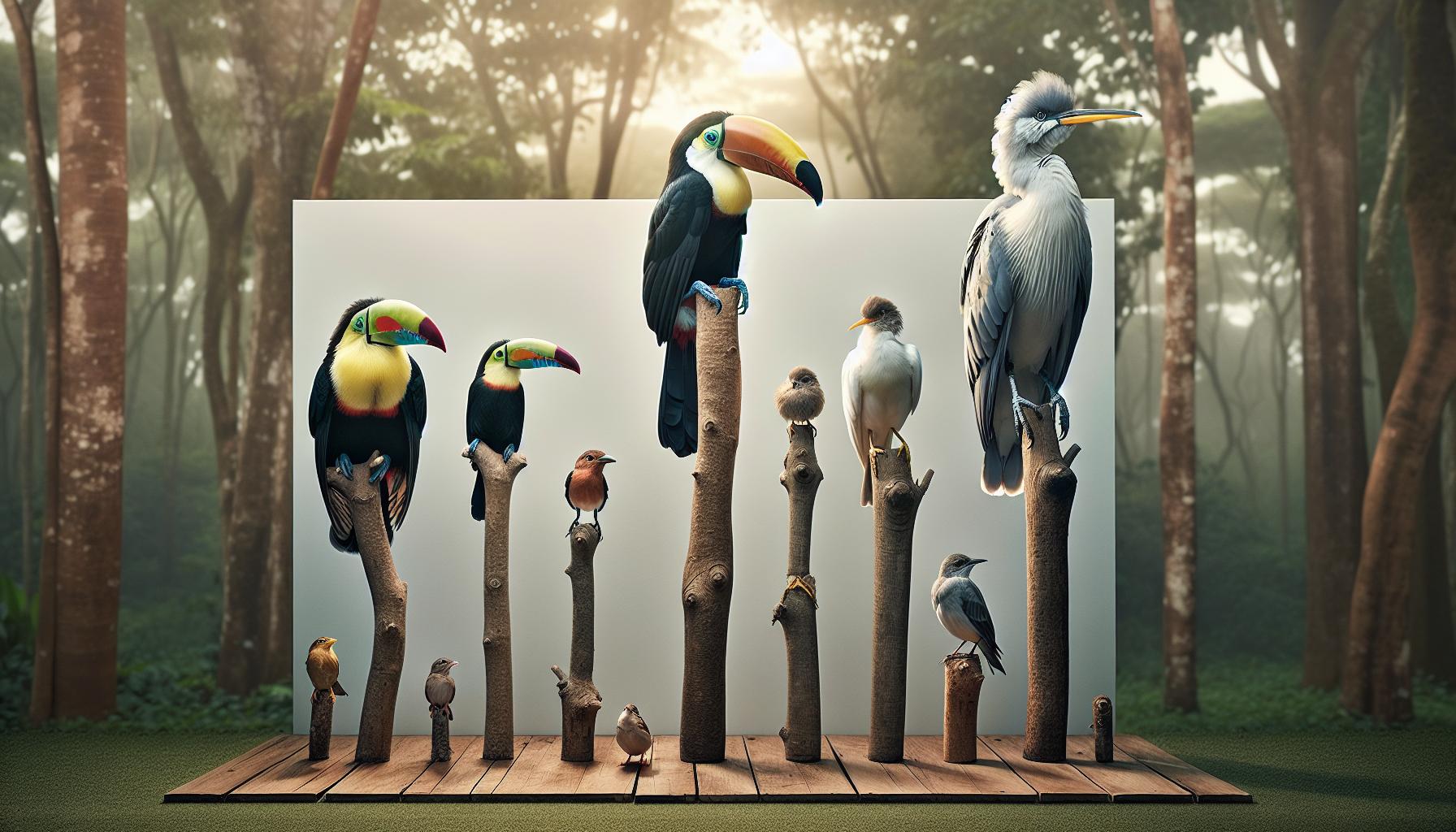 Comparative Heights: Toucans vs. Other Birds