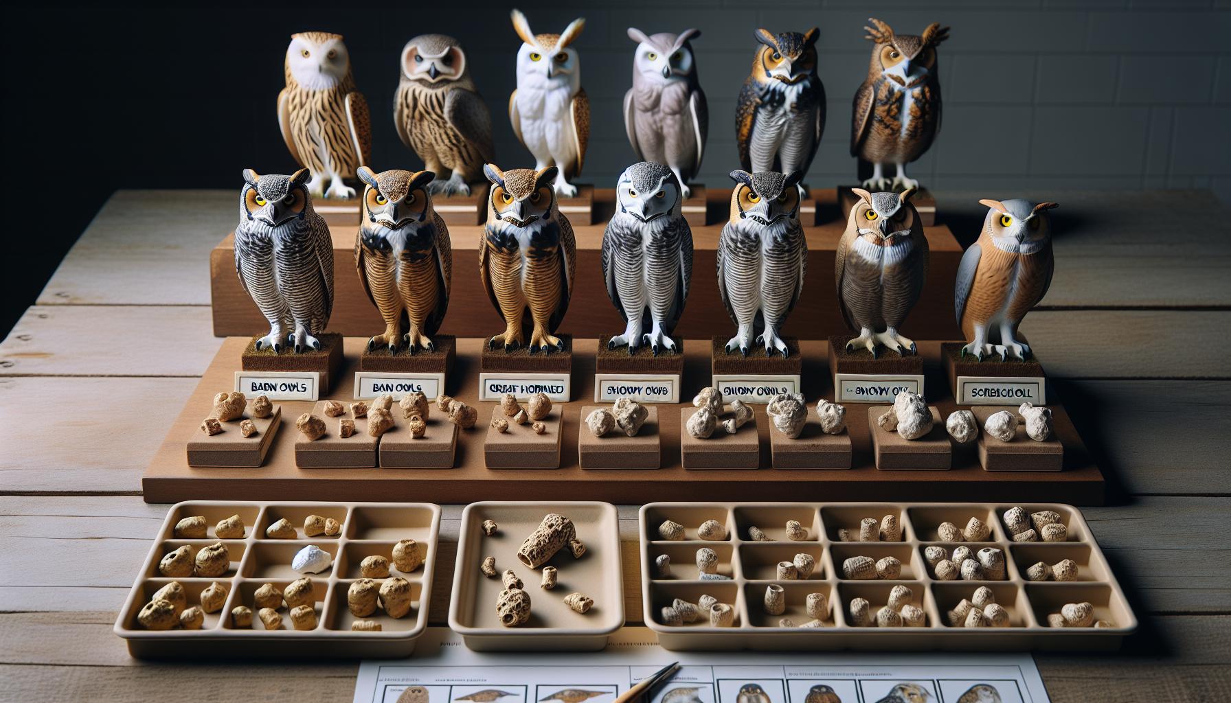 Different Species of Owls and Their Pellets