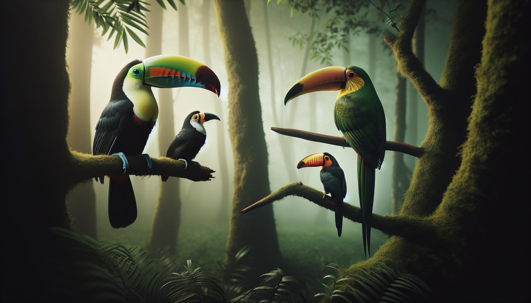 Physical Characteristics: Toucans vs. Parrots